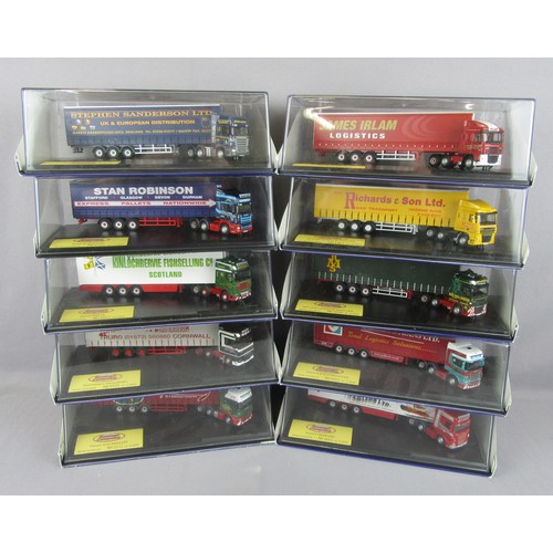 585 - OXFORD DIECAST Haulage 1:76 group of Articulated Trucks. Mint in Near Mint to Mint Boxes. (10)