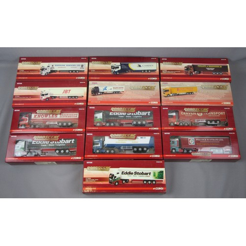 595 - CORGI 1:76 Roadscene Articulated Trucks to include ‘Eddie Stobart’, Mansell Davies, Collectors Club ... 