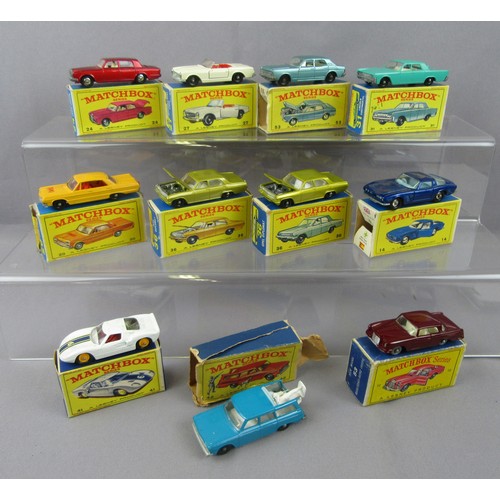 7 - MATCHBOX 1-75 Regular Wheels No.24 Rolls Royce, No.27 Mercedes-Benz 230sl, No.53 Ford Zodiac, No.31 ... 