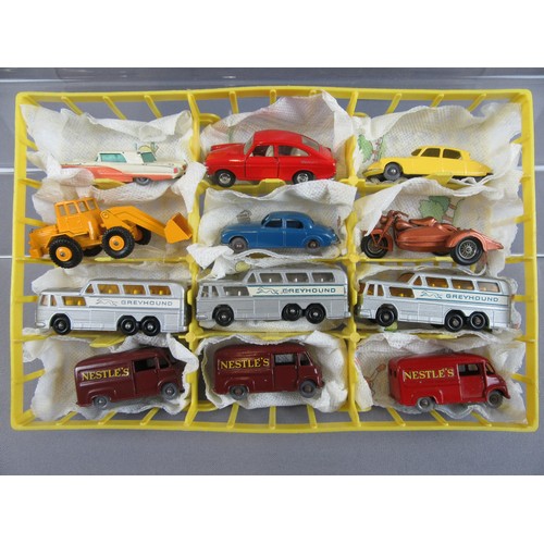 19 - MATCHBOX 1-75 Regular Wheels, group of 24 in plastic carry case to include No.66 Harley Davidson, 4x... 