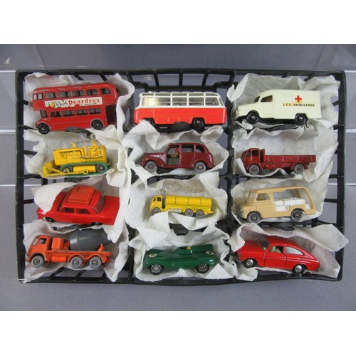 20 - MATCHBOX 1-75 Regular Wheels, group of 24 in plastic carry case to include No.41 Jaguar D-Type with ... 