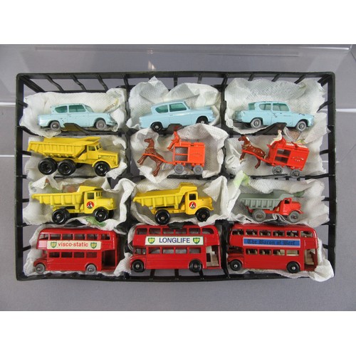 22 - MATCHBOX 1-75 Regular Wheels, group of 25 in plastic carry case to include 2x No.7 Horse-Drawn Milk ... 