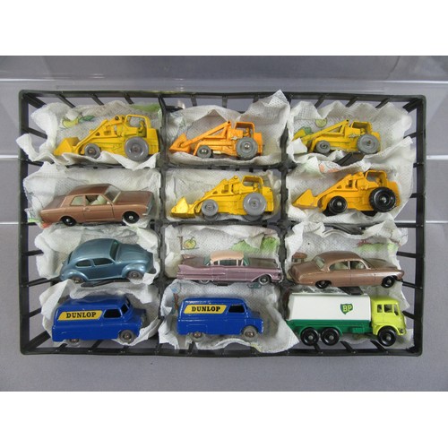 25 - MATCHBOX 1-75 Regular Wheels, group of 24 in plastic carry case to include 5x No.27 Bedford Low Load... 