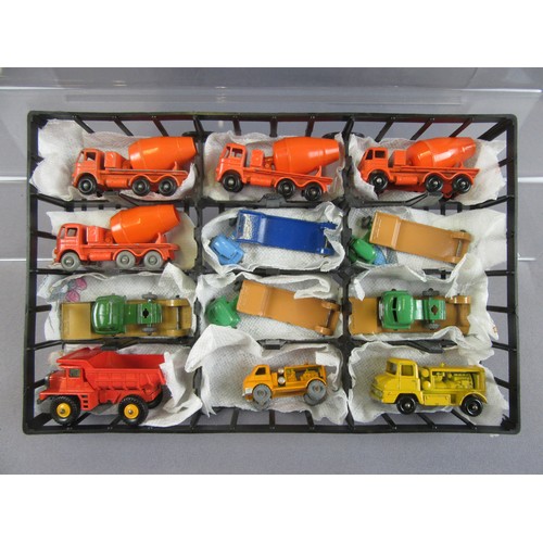 25 - MATCHBOX 1-75 Regular Wheels, group of 24 in plastic carry case to include 5x No.27 Bedford Low Load... 