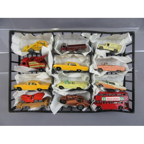 26 - MATCHBOX 1-75 Regular Wheels, group of 25 in plastic carry case to include 3x No.74 Refreshment Cant... 