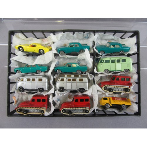 30 - MATCHBOX 1-75 Regular Wheels, group of 24 in plastic carry case to include 4x No.35 ERF Horsebox, 4x... 