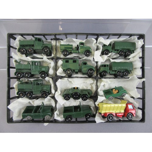 34 - MATCHBOX 1-75 Regular Wheels, group of 24 in plastic carry case to include 4x No.57 Chevrolet Impala... 