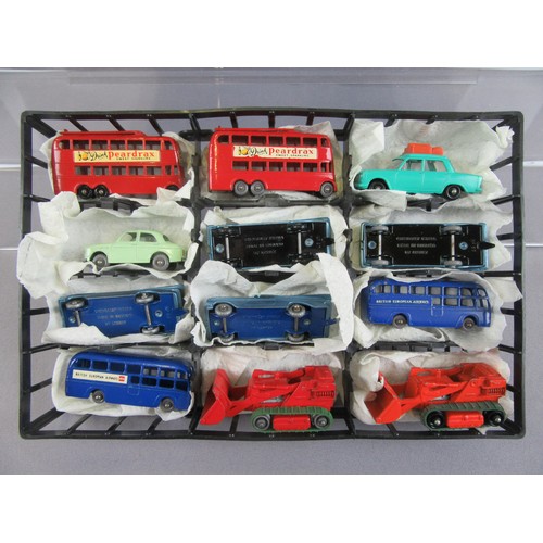 34 - MATCHBOX 1-75 Regular Wheels, group of 24 in plastic carry case to include 4x No.57 Chevrolet Impala... 