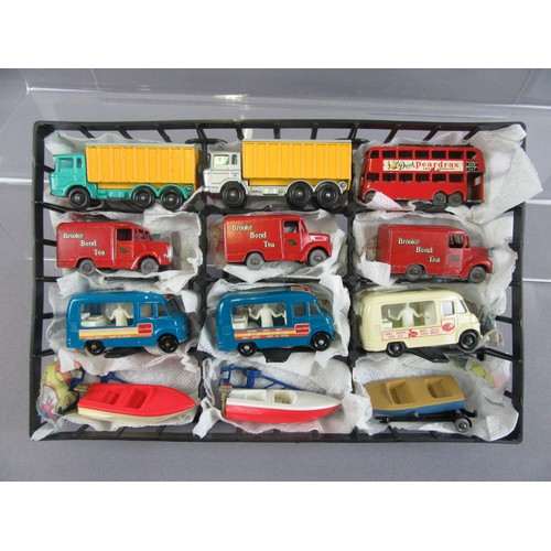 38 - MATCHBOX 1-75 Regular Wheels, group of 24 in plastic carry case to include 3x No.47 Commer Ice Cream... 