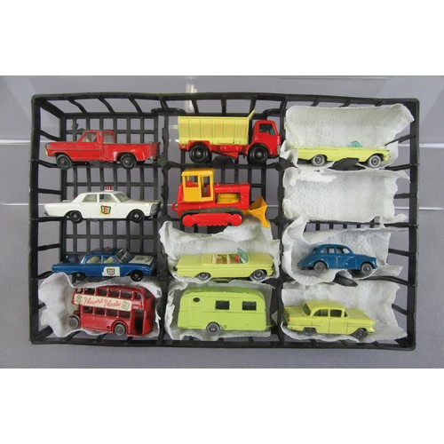 41 - MATCHBOX 1-75 Regular Wheels, group of 36 in 2 plastic carry case to include 6x Caterpillar Bulldoze... 