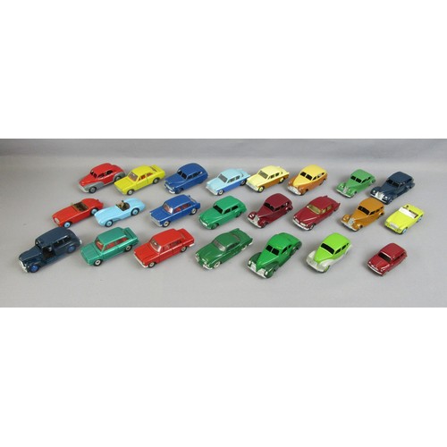 74 - DINKY TOYS, group of repainted cars, to include Hillman Imp, Hillman Minx, Aston Martin DBR2 and oth... 