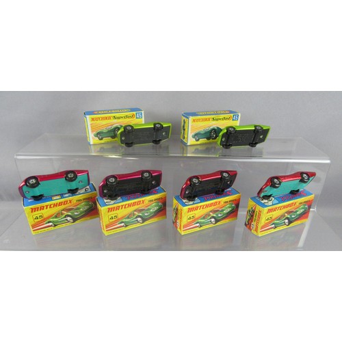 93 - MATCHBOX SUPERFAST, 6x No.45 Ford Group 6, all different variations. Near Mint to Mint in Excellent ... 