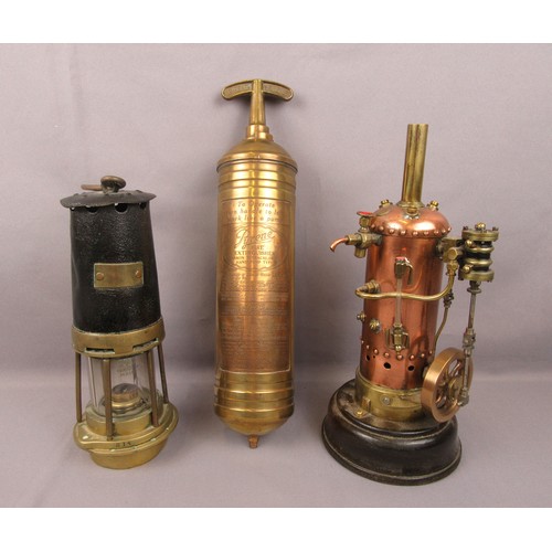 ANTIQUE Brass PYRENE Fire Extinguisher, Brass & Copper live steam ...