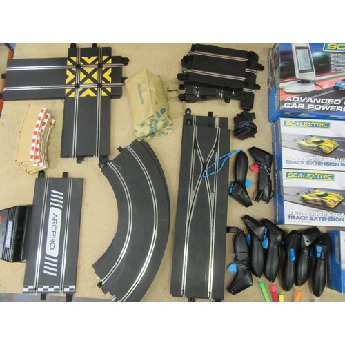 SCALEXTRIC, large quantity of assorted track, boxed and unboxed, lap ...
