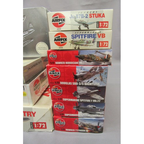 MODEL KITS, group of 1:72 Military related aircraft to include Airfix ...