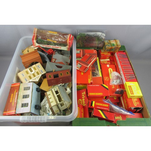 Triang 00 Track & Boxed Accessories comprising Signal Box R61 x2, Brick ...