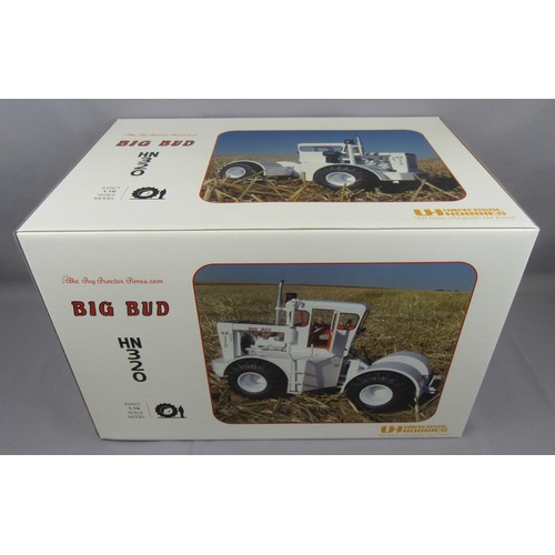 UNIVERSAL HOBBIES 1:16 HN320 “Big Bud” Tractor. Inner packaging is still factory sealed, outer box is Near Mint to Mint.
