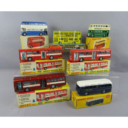 DINKY TOYS Buses to include 3x 283 Single Decker Bus, 289 Routemaster ...