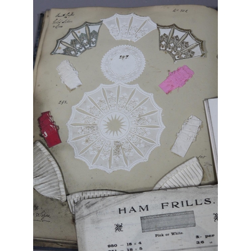 98 - A late 19th/early 20th century sample book for paper and foil doilies, fruit cups and cake bands, to... 