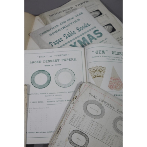 98 - A late 19th/early 20th century sample book for paper and foil doilies, fruit cups and cake bands, to... 