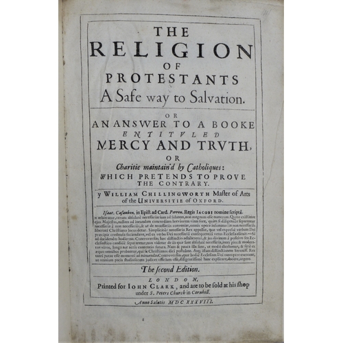 27 - Chillingworth (William), The Religion of the Protestants A Safe Way to Salvation, second edition, c... 