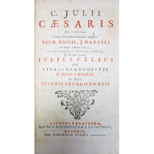 170 - Caesar.- Caius Julius, Quae extant omnia Cum Animadversionibus integris Dion. Vossii, J. Davisii, t... 