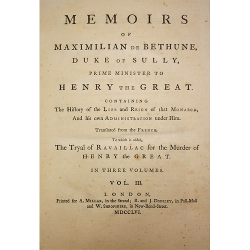 207 - Binding.- Sully (Maximilian de Bethune, Duke of), Memoirs of, EXTRA ILLUSTRATED EDITION, 3 vol., 354... 