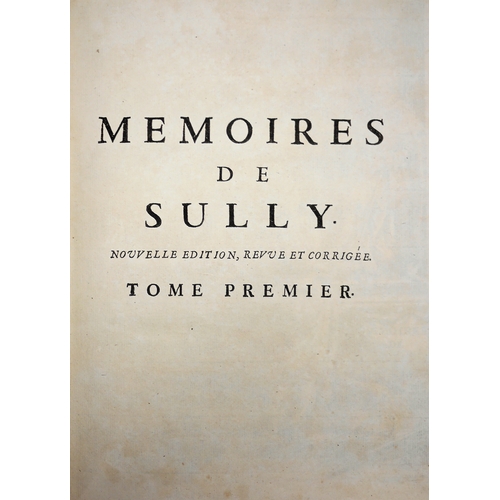 208 - Binding.- Sully (Maximilian de Bethune, Duke of), Memoires de , 3 vol., frontispieces, half-tiles, a... 