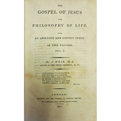 252 - Mair (J.) , The Gospel Jesus, 2 vol., 1801; Pyle (Thomas) A ParaphraseHoly Apostles, 2 vol, 1795, c... 