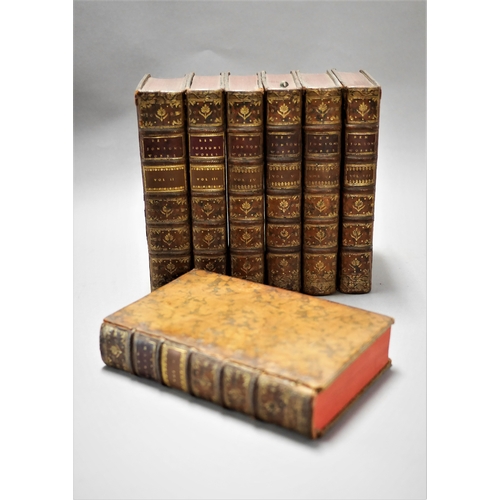 255 - Jonson (Ben) , Works, 7 vol., frontis, contemporary panelled calf, spines gilt, morocco spine labels... 