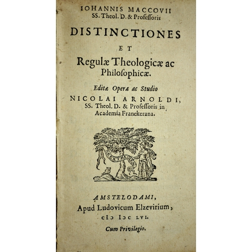 277 - Makovski (Jan), Distinctiones et Regulae Theologicae ac Philosophicae, wood-engraved title vignette... 