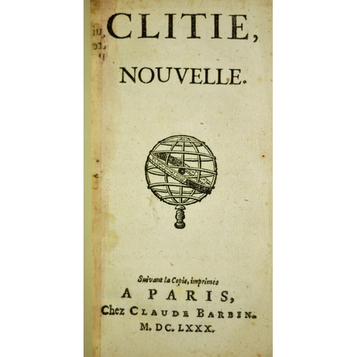 289 - Anon.-, Clitie Nouvelle, FIRST EDITION, woodcut title vignette, later half calf over patterned board... 