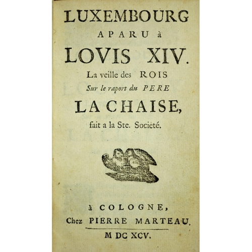 312 - Anon.-, Luxembourg aparu à Louis XIV La veille des Rois Sur le raport du Pere La Chaise, engraved f... 