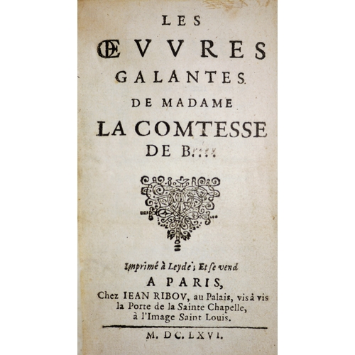 314 - [De Chazan (Charlotte Saumaise], Comtesse de B[regy]), Les Oeuvres Galantes de Madame La Comtesse de... 