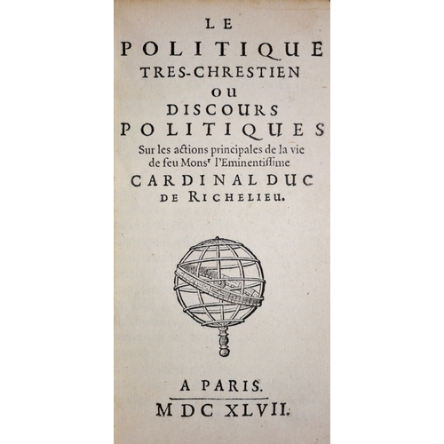 327 - Binding.- [Villa Real (Manuel Fernandez) trans. F. Grenaille, Le Politique Tres-Chrestien ou discour... 