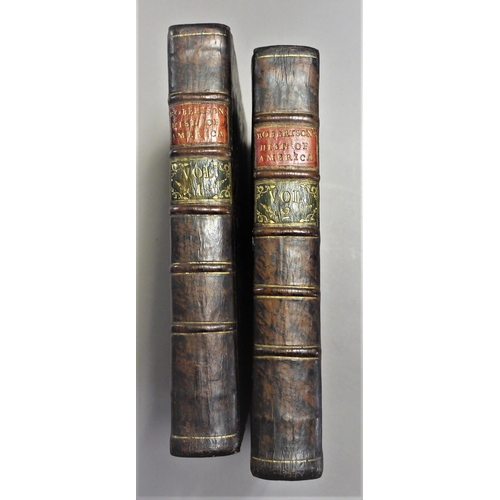 51 - Robertson (William), The History of America, FIRST EDITION, 2 vol., 5 folding engraved maps, contemp... 