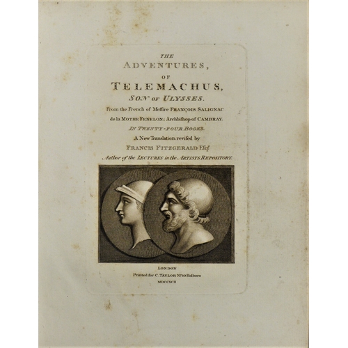 60 - Salignac (Francois ), Francis Fitzgerald (trans.), The Adventures of Telemachus, engraved title and ... 