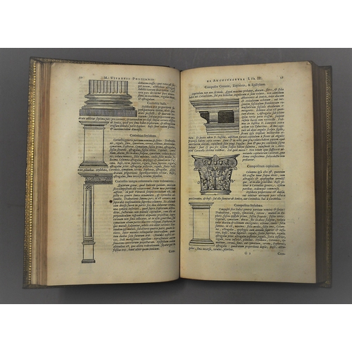 90 - Binding.- Vitruvius Pollo (Marcus), De Architectura Libri Decem, engraved additional title, woodcut... 