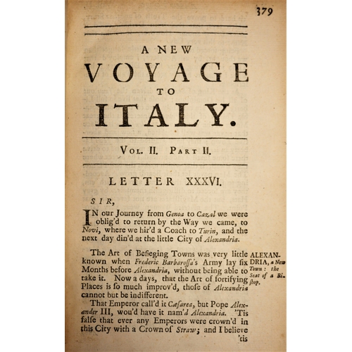 93 - Misson (François Maximillien), A New Voyage to Italy, 4th edition, 2 vol. in 4, engraved frontispie... 