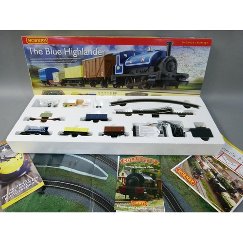 the blue highlander hornby train set