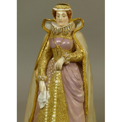 171 - A ROYAL WORCESTER PORCELAIN FIGURE OF MARY QUEEN OF SCOTS, After Janet, modelled by Frederick Gertne... 