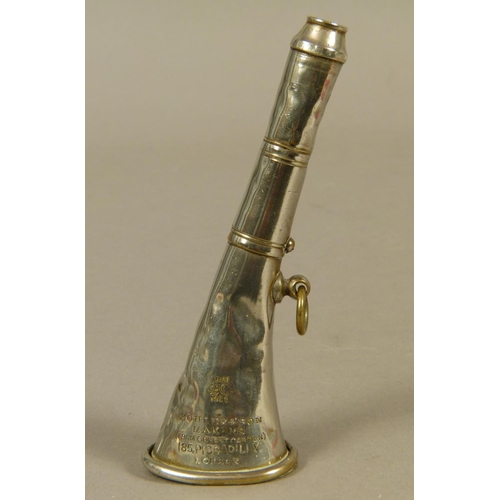 219 - KOHLER & SON - A SILVER PLATED EAR TRUMPET of conventional form inscribed: 1851/1862, Kohler & Son m... 