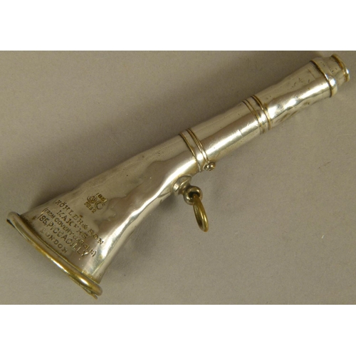 219 - KOHLER & SON - A SILVER PLATED EAR TRUMPET of conventional form inscribed: 1851/1862, Kohler & Son m... 