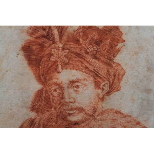 443 - MANNER OF GOVAERT FLINK (Flemish, 17th Century) Study of a Far Eastern European nobleman, head and s... 