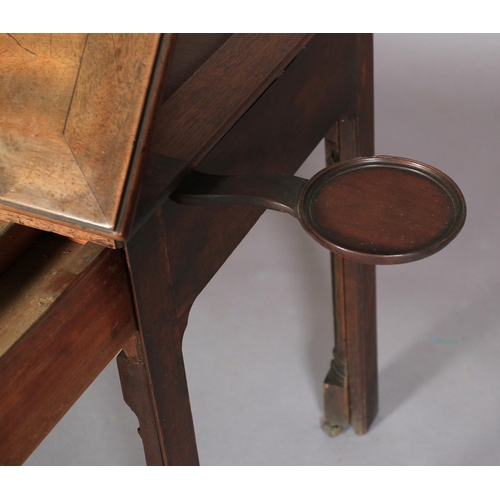 508 - AN EARLY GEORGE III MAHOGANY ARCHITECT'S DESK, the moulded and hinged top with ratchet and patent bo... 