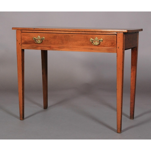 546 - AN EARLY 19TH CENTURY MAHOGANY SIDE TABLE, having a frieze drawer inlaid with boxwood stringing and ... 