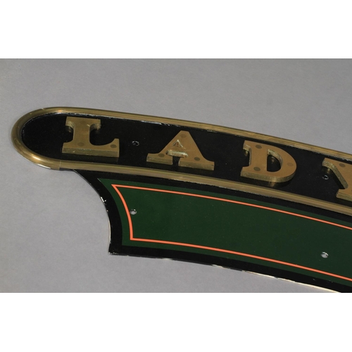 54B - A REPRODUCTION PAINTED BRASS ENGINE PLATE post 1984 to match 'Lady Superior' GWR Saint Class 4-6-0 b... 