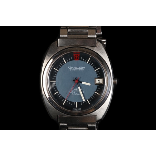 103 - An Omega gentleman's Constellation chronometer F300 Hz stainless steel wristwatch, c.1976, electroni... 
