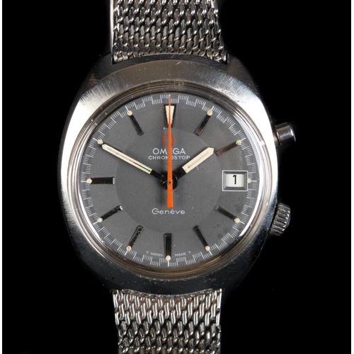 107 - An Omega gentleman's Geneve Chronostop, date manual stainless steel wristwatch c.1970 17 jewel lever... 