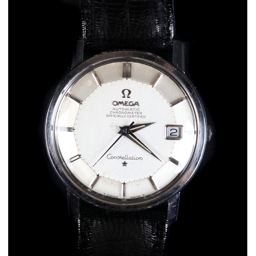 109 - An Omega gentleman's stainless steel constellation chronometer wristwatch c.1965, automatic 24 jewel... 